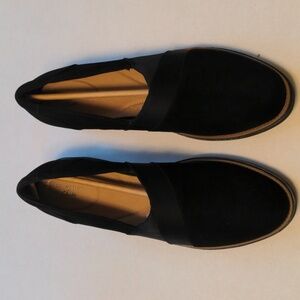 Clarks Black Suede Sharon Loafer